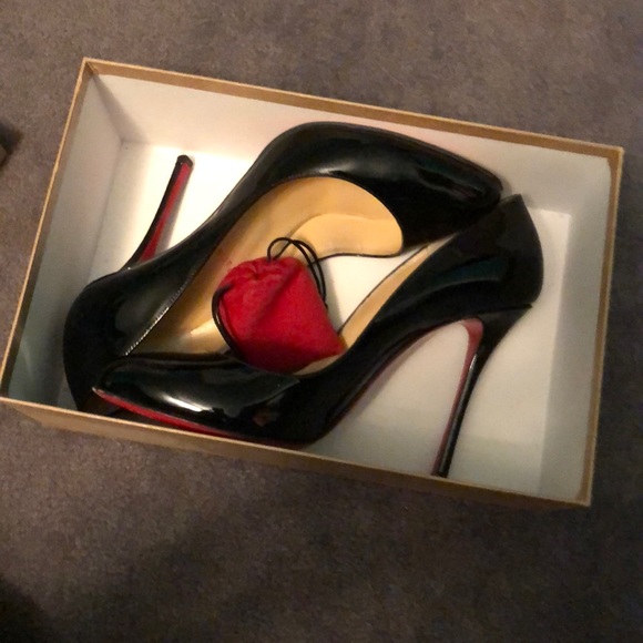 Christian Louboutin Shoes - Authentic merci Allen 100 patent black Louboutins